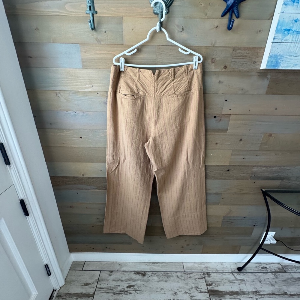 Free People Beige and Pink Patterned Pants